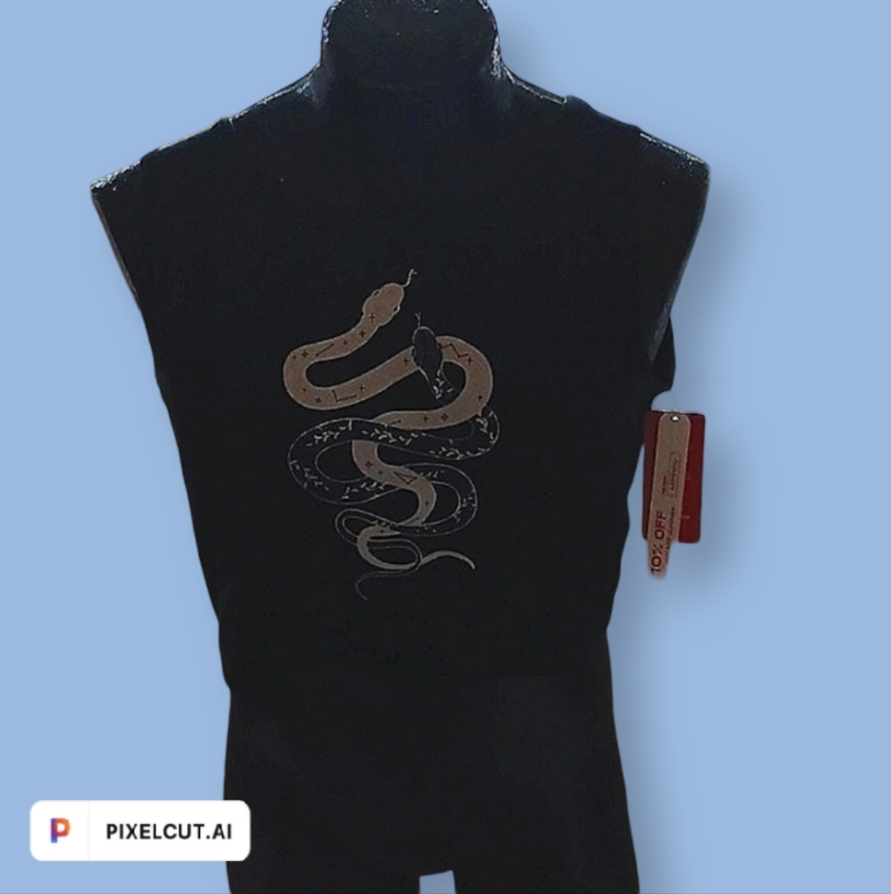 Snake crop tee xl